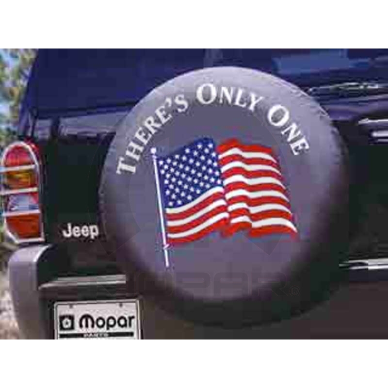 20072017 Jeep Wrangler American Flag Logo Spare Tire Cover